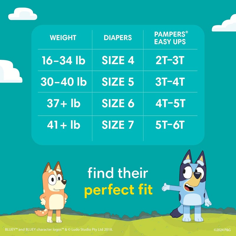 Pampers Easy Ups Training Pants Boys and Girls, 3T-4T, 124 Count - Image 4